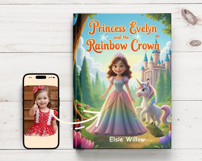 Featured listing image: Personalized Princess Storybook, Custom Photo Character, Magical Keepsake, Birthday Gift for Girls (Printed Book)
