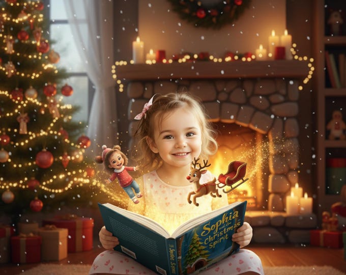 Featured listing image: Personalized Christmas Storybook for Kids, Custom Name & Character, Gift Message (Printed Book)