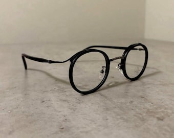 ブラックラウンドフレームメガネ 楽天市場】pine パイン 1041 チタン製 ラウンドフレーム 丸メガネ 日本