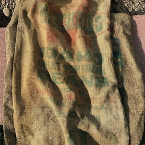 Vintage Marshall&#39;s Design Burlap Sack Photo Prop 20&quot; x 32 &quot; Craft Upholstery