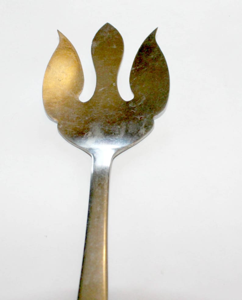 Large Meat Serving Fork CG1 Fleur De lis Japan Stainless