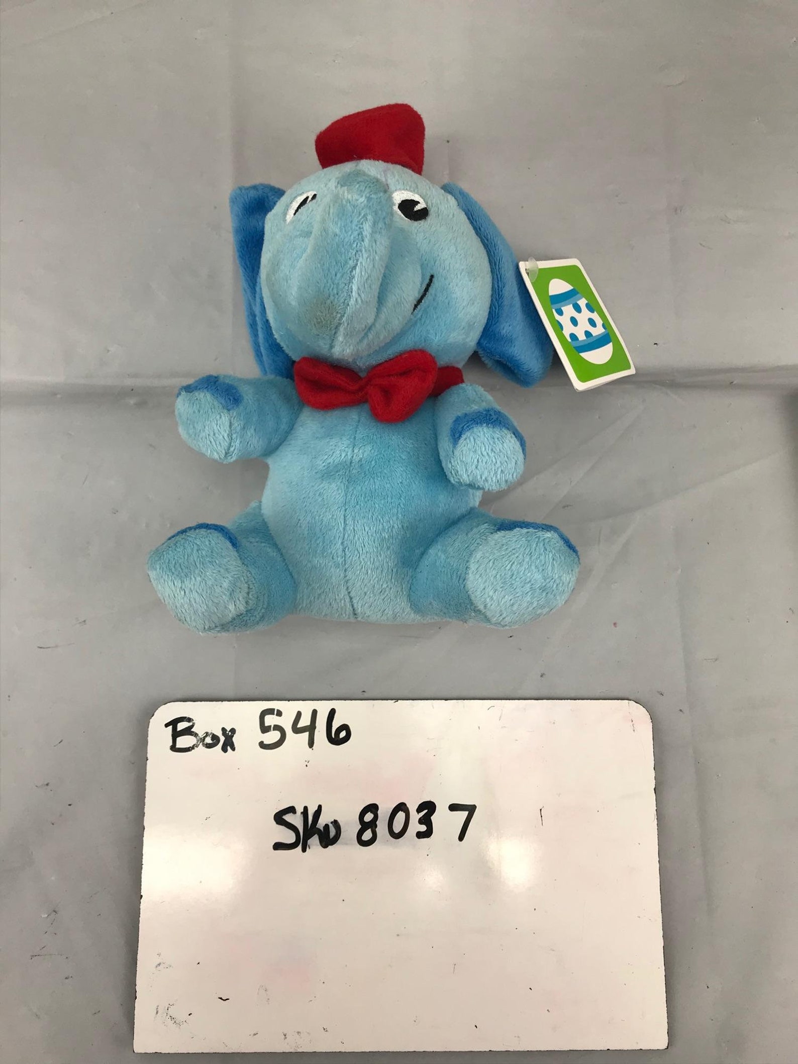 plush blue elephant