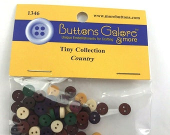 Buttons Galore Tiny Button Embellishments country colors