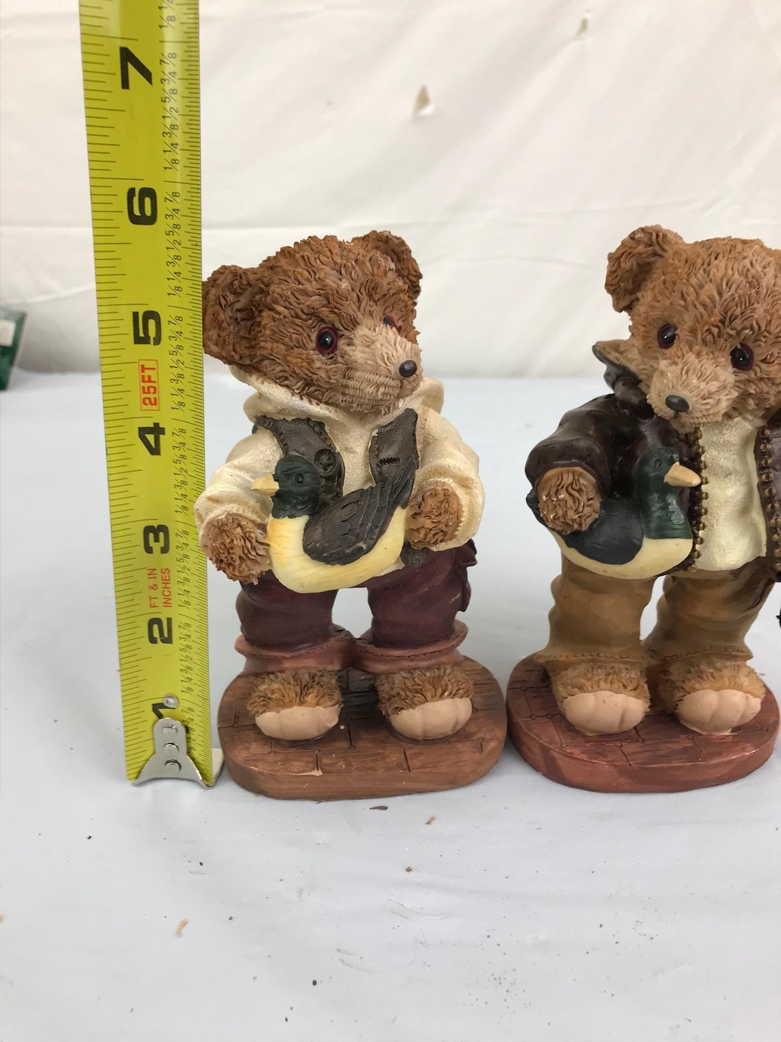Set of 2 Bear figurines resin NWOT Etsy