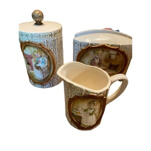 AS IS MCM tableware set napkin holder creamer sugar Sears