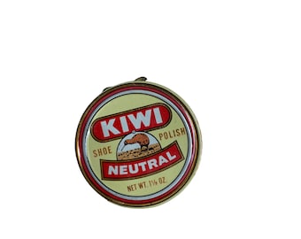 Vintage Kiwi neutral show polish tin collectible