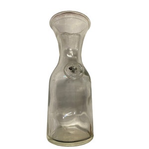 Vintage 1/2 litro milk clear glass vase bottle photo prop display