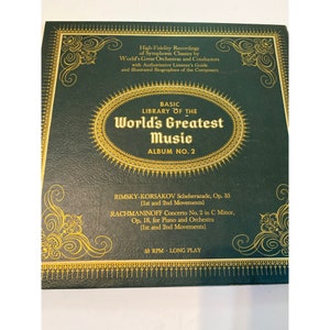 Vintage Vinyl Record Biblioteca básica El mejor álbum de música del mundo 2