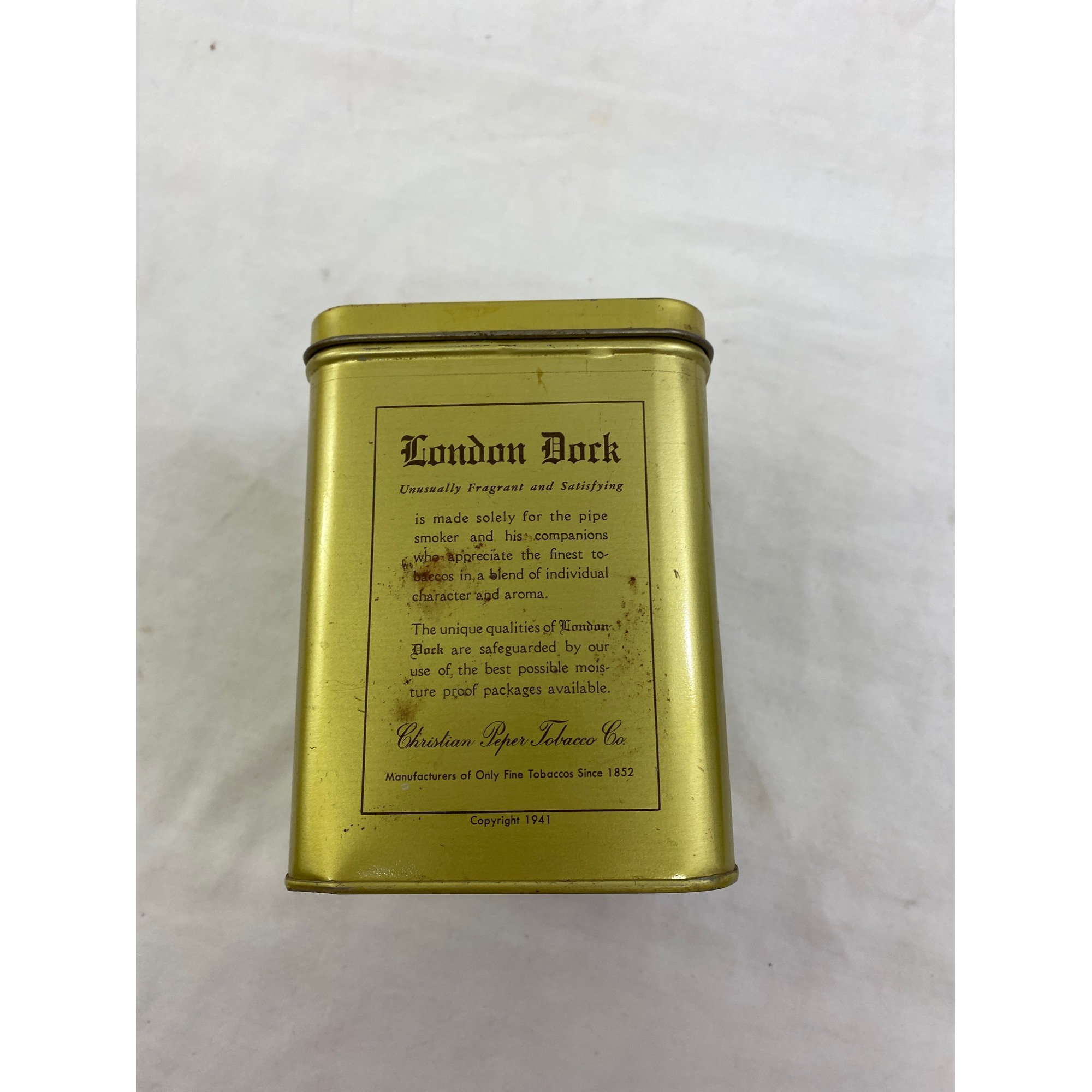 Vintage London Dock Decorative Tin