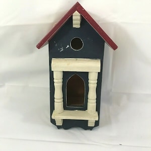 Patriotic Birdhouse Wooden Home Outdoor Decor