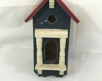 Patriotic Birdhouse Wooden Home Outdoor Decor