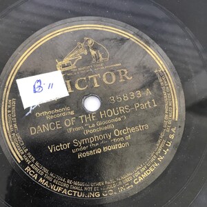 Vintage Dance of the Hours record vinyl RCA Victor