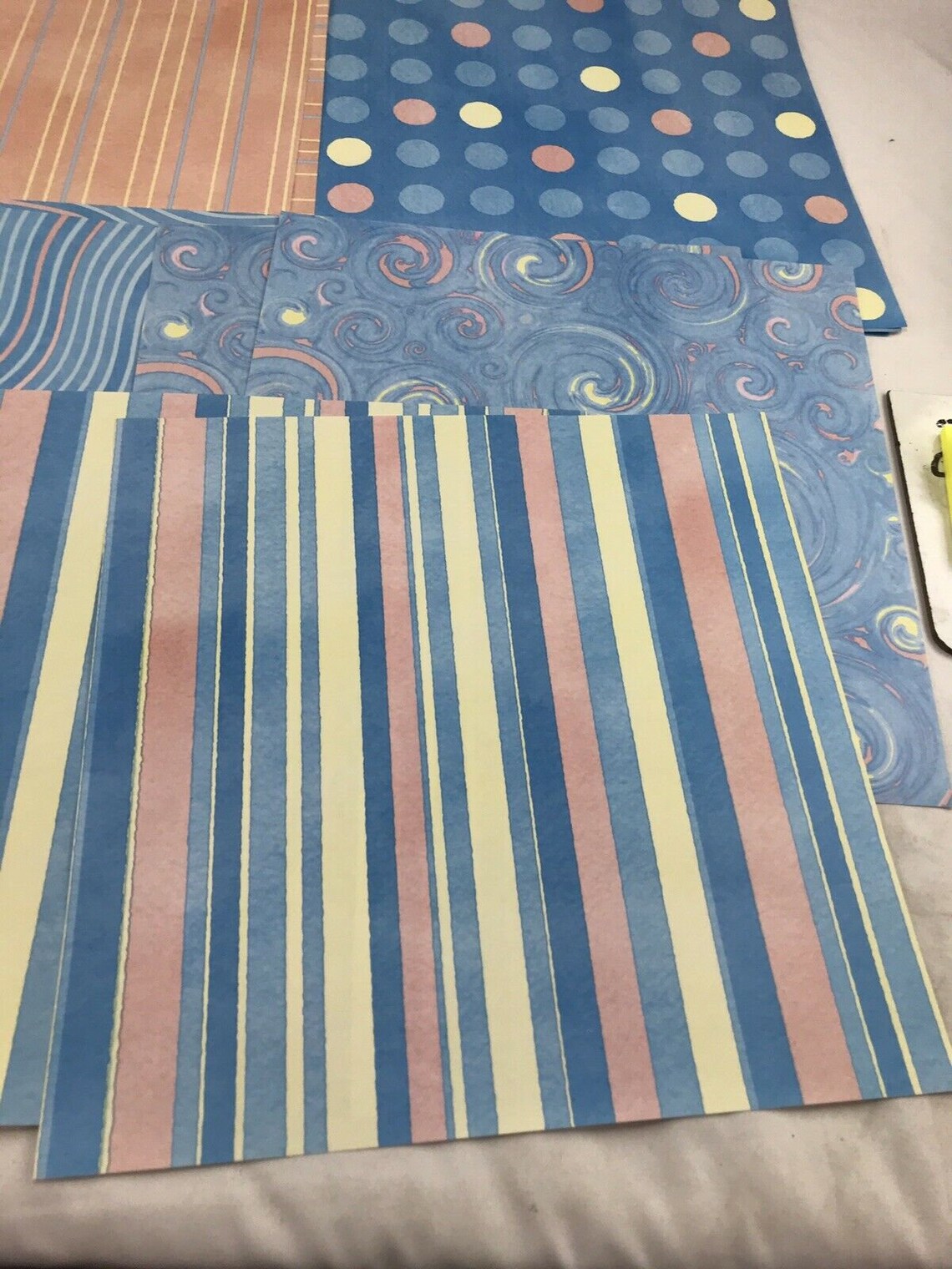 Lot of 7 Scrapbook Paper Acid Lignin Free Craft Greeting Peach Etsy