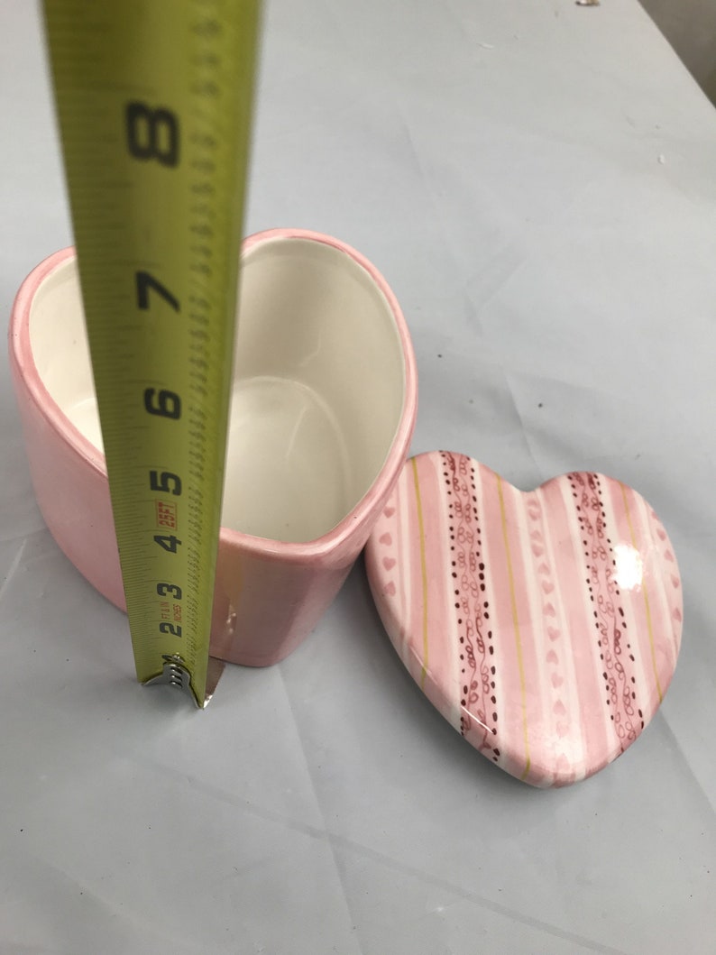 Porcelain Heart Jewelry Trinket Box NWOT