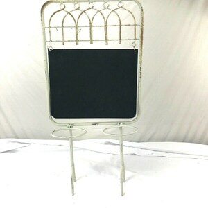 Metal Chalkboard plant holder off white metal indoor outdoor