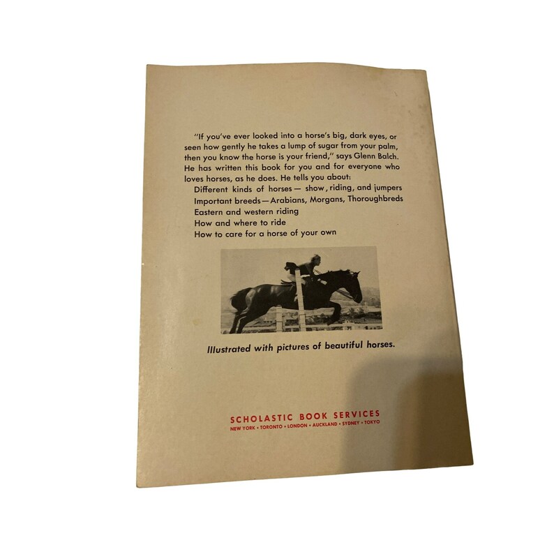 Vintage Scholastic the Book of Horses Paperback Book - Etsy