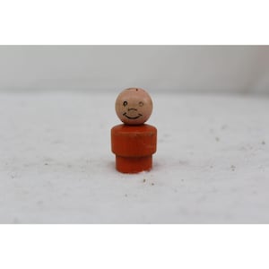 Vintage fisher price little people baby wooden base play figurine