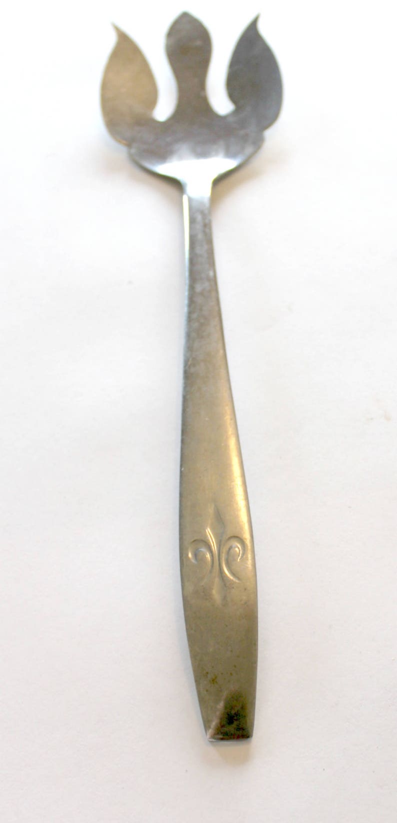 Large Meat Serving Fork CG1 Fleur De lis Japan Stainless