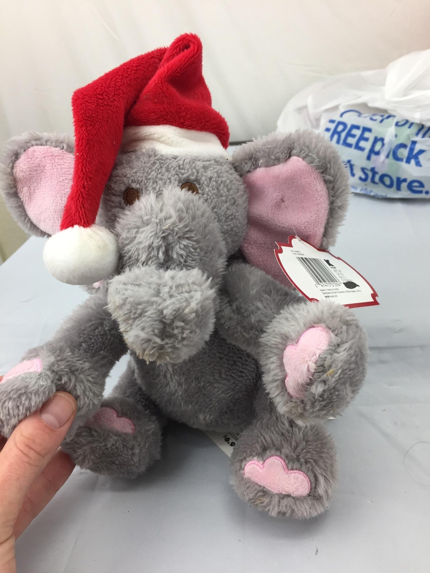 Plush Christmas themed stuffed animal Elephant plush NWT Etsy