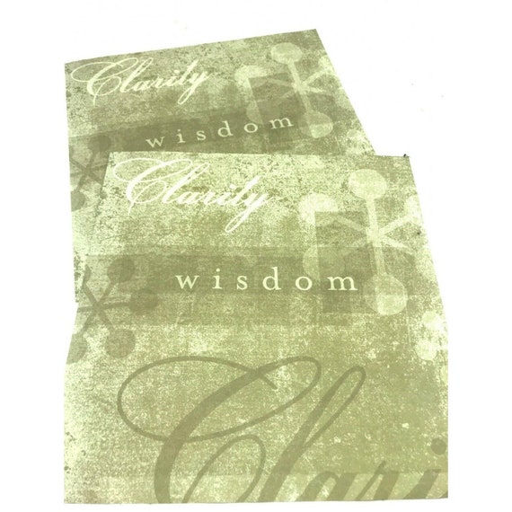Clarity and Wisdom Inspirational Words 12 x 12 Scrapbook Paper