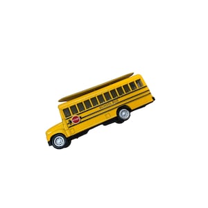 Metal toy car school bus surf board toy collectible
