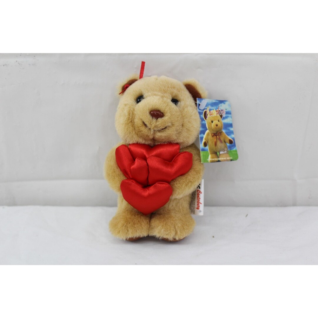 Valentine Bear Holding Hearts Stuffed Animal Toy Plush NWT Etsy UK