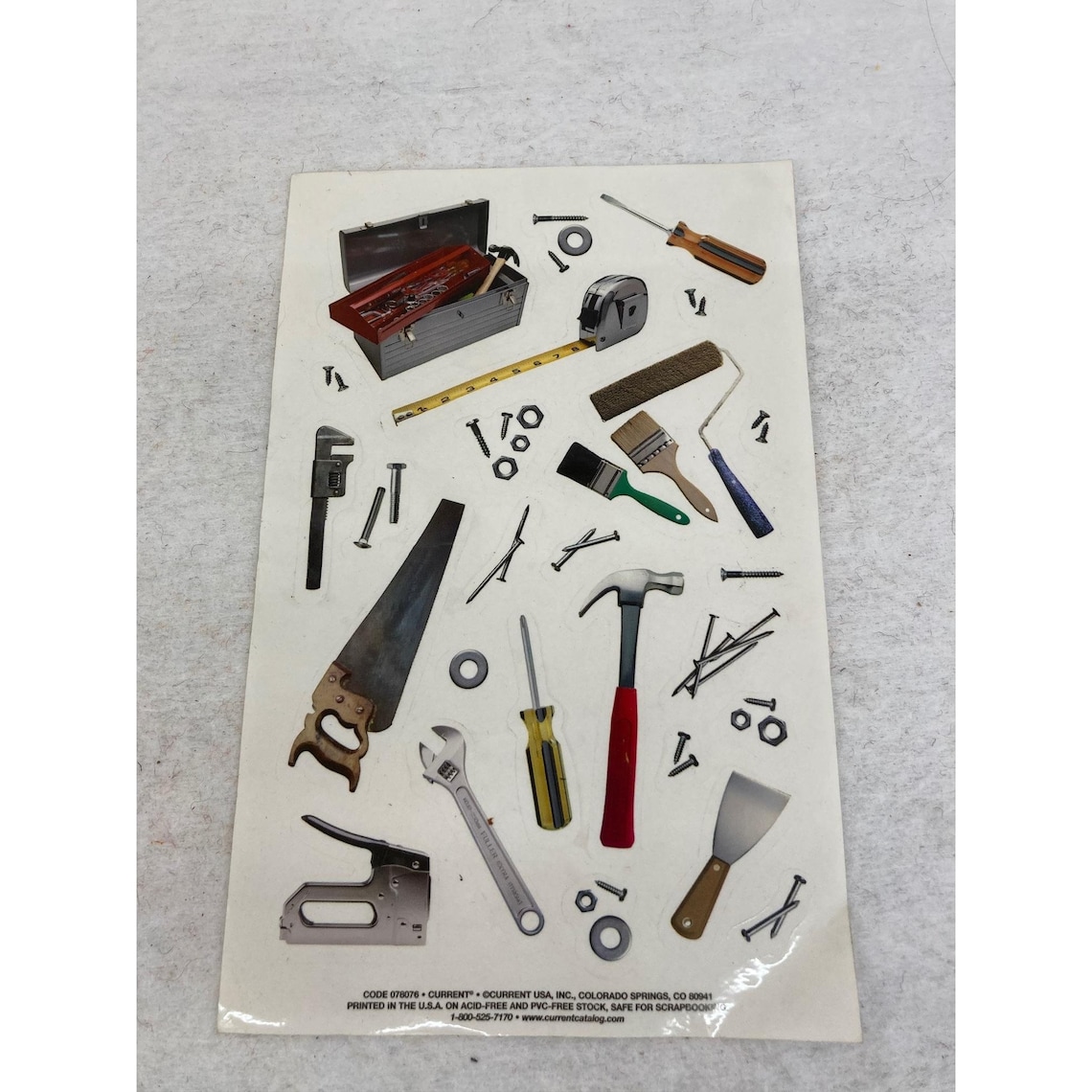Tool themed sticker sheet craft scrapbook Etsy