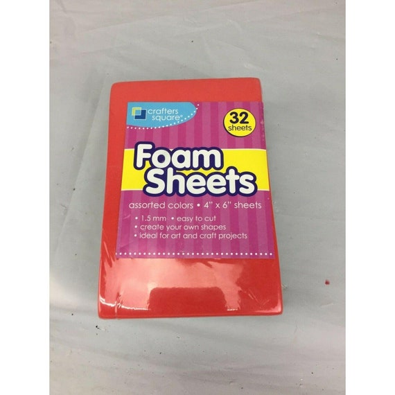 Crafters Square 32 Foam Craft Sheets Multi Color 46 NIP 