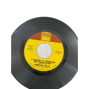 AS IS Vintage 7&quot; Marvin Gaye Vinyl Record I heard it thru the grapevine