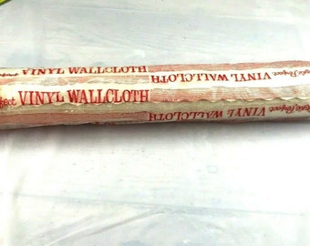 AS IS Vintage Wallpaper Covering Rolls Pink White Damask