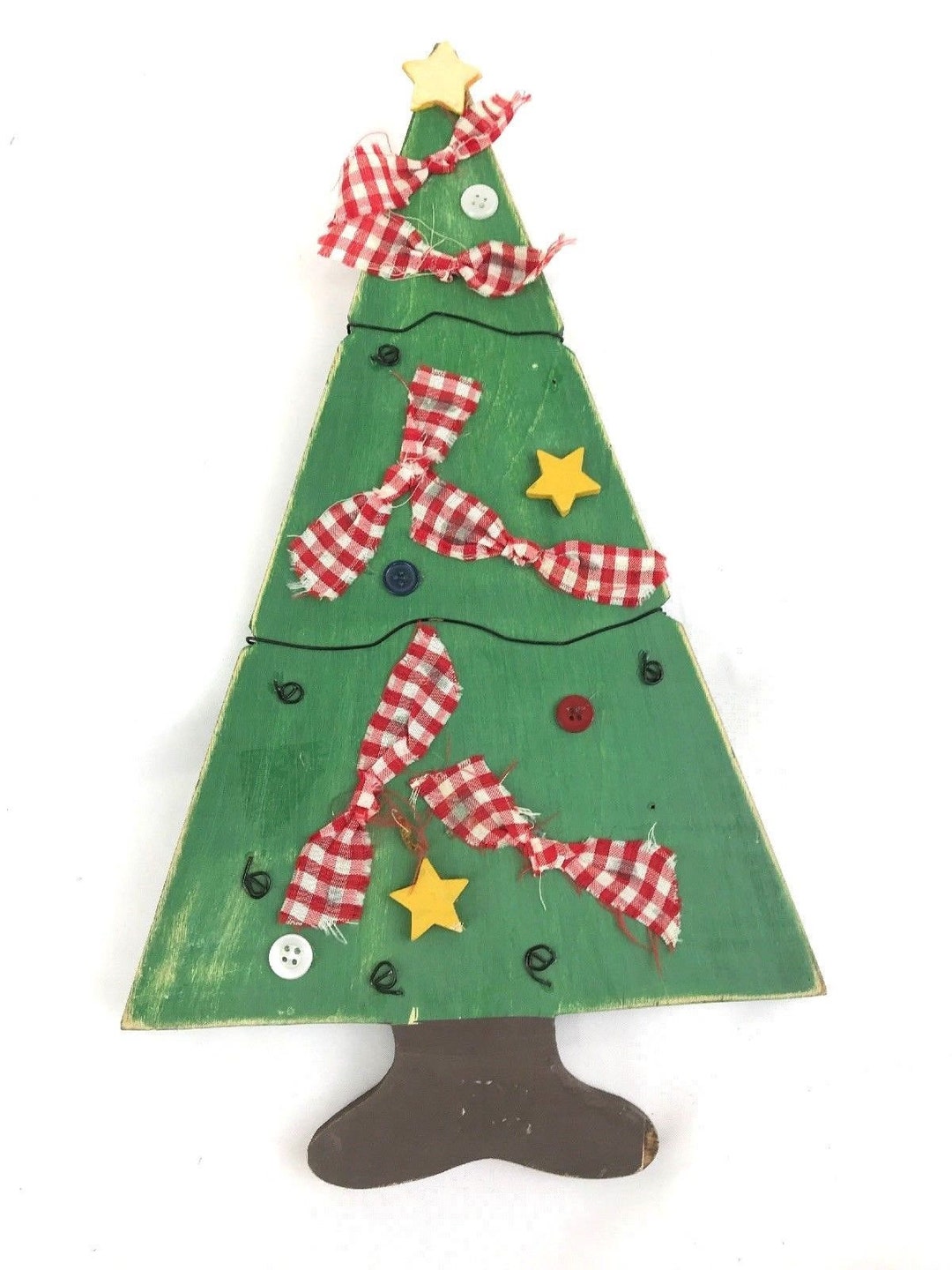 Wooden Pieced Christmas Tree Wall Decor Country Primitive Etsy UK