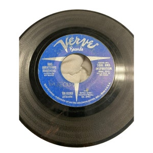 Vintage 7” vinyl record 45 RPM righteous brothers b side blues soul and inspiration