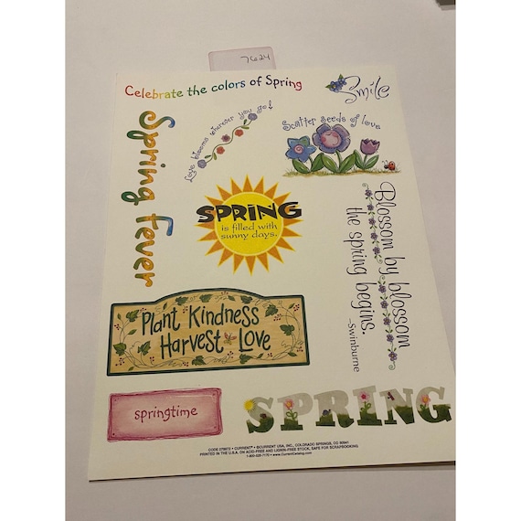 8.5 x 11 cardstock spring themed border accents scrapbook paper