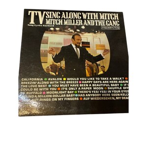 Vintage TV sing along with Mitch Miller and the band vinyl record
