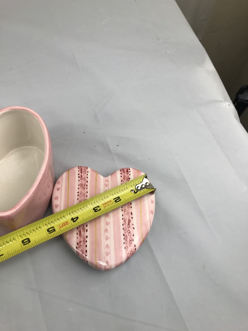 Porcelain Heart Jewelry Trinket Box NWOT