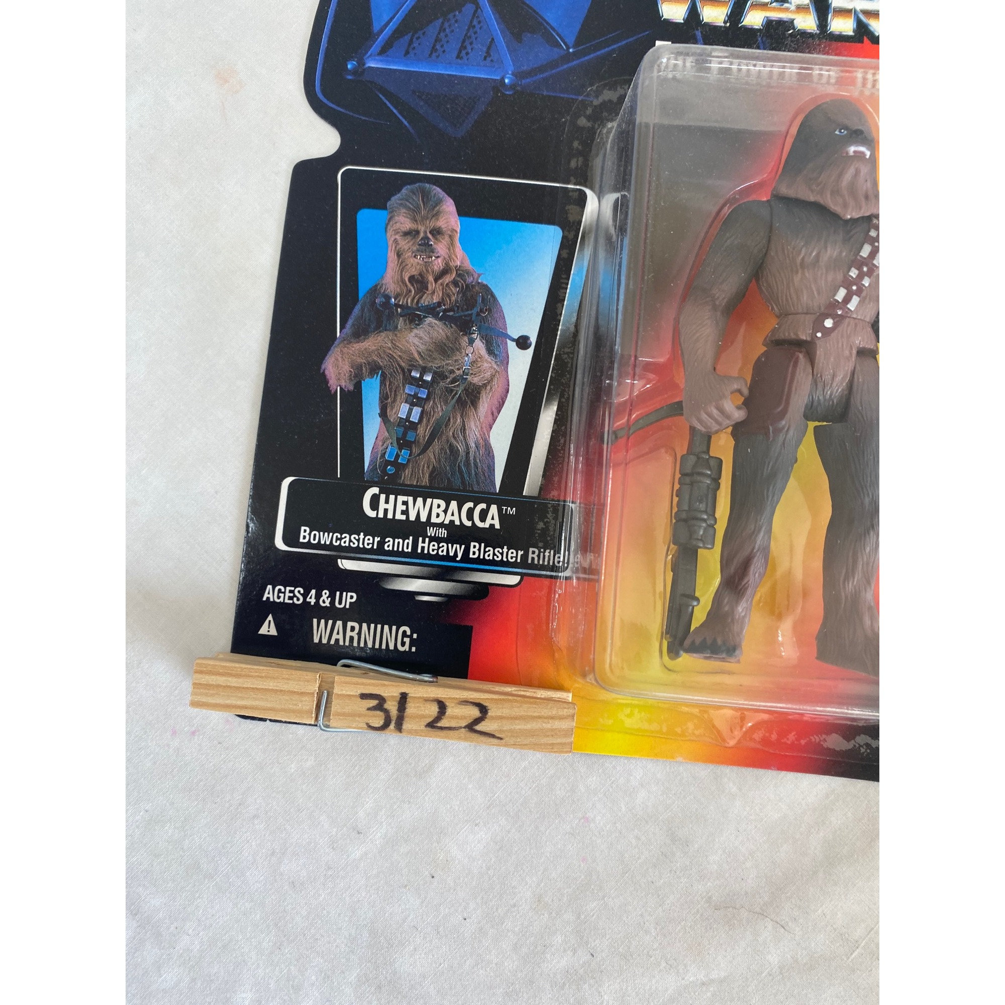 Star Wars 2001 Chewbacca With Bowcaster Weapon Action Figure ~ Hasbro