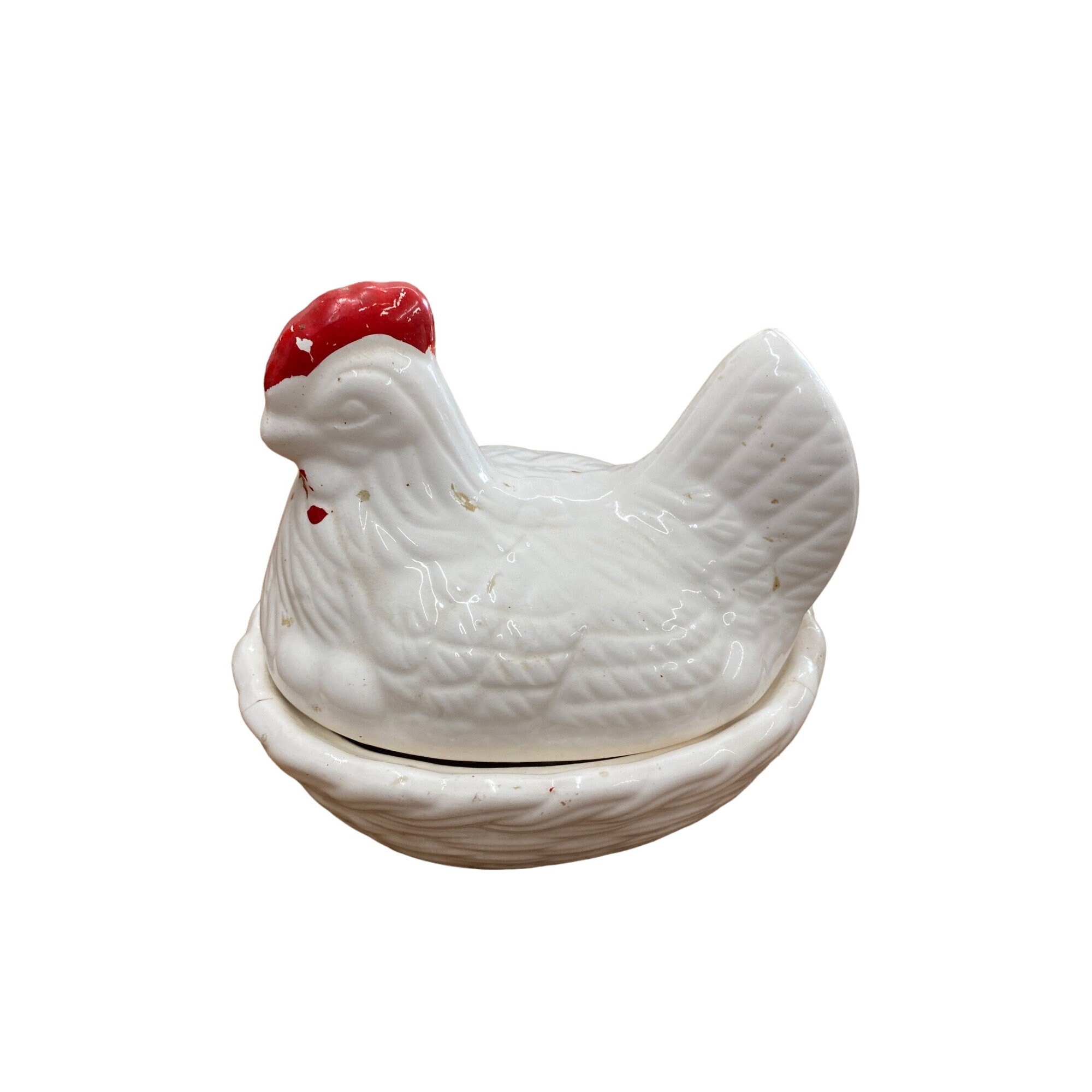 AS IS Vintage Hen on Nest Ceramic Japan Container Prop - Etsy