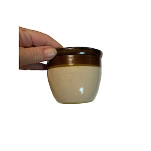 Vintage Stoneware brown glaze cup small bowl