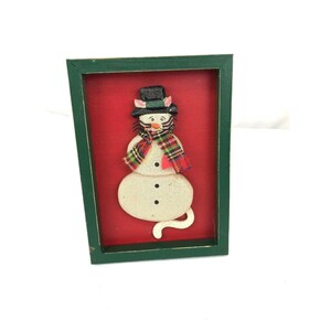Christmas Mouse picture frame wooden