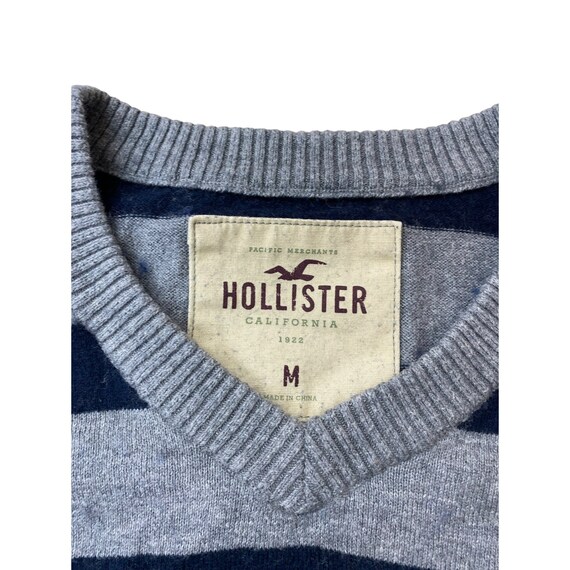 Vintage Hollister Medium Striped Sweater Gray Blue Long Sleeve Etsy Canada