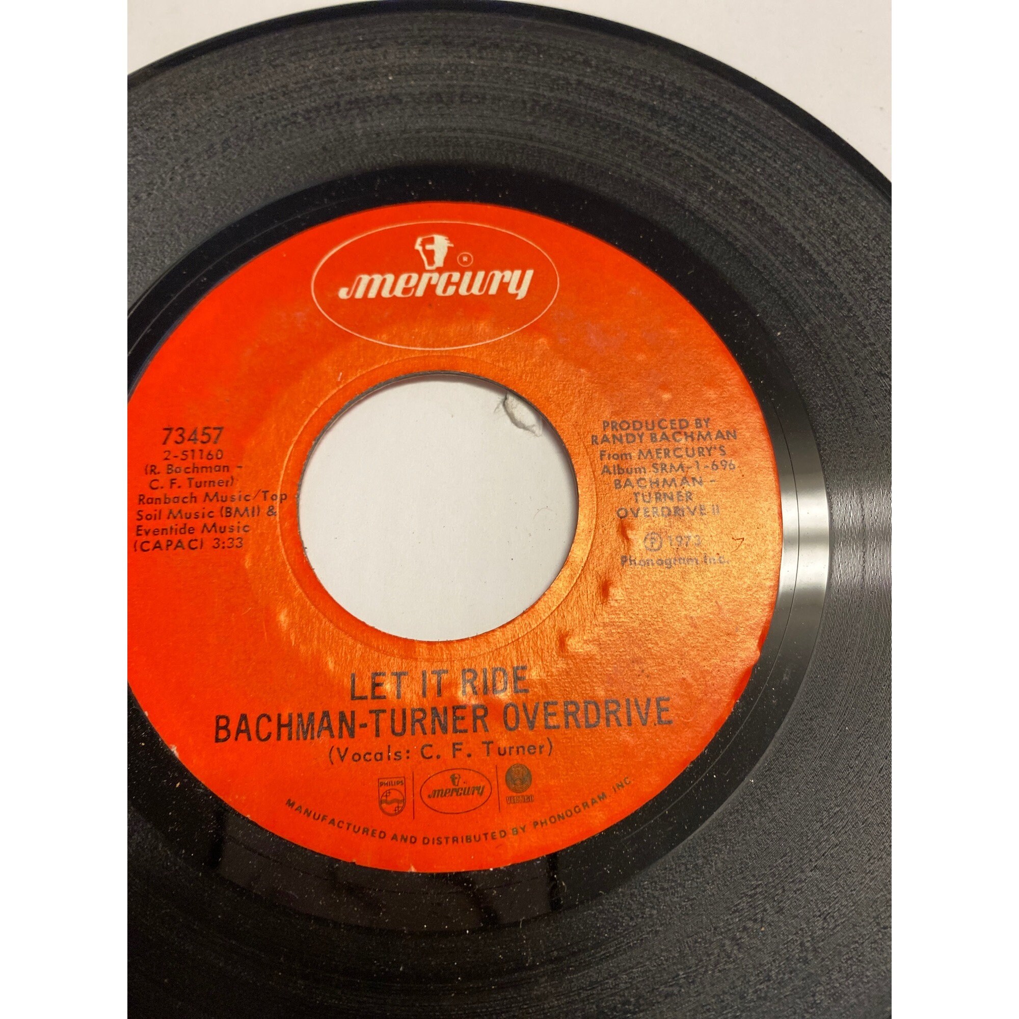Vintage 7” Vinyl Record 45 RPM Bachman-turner Overdrive Tramp Let