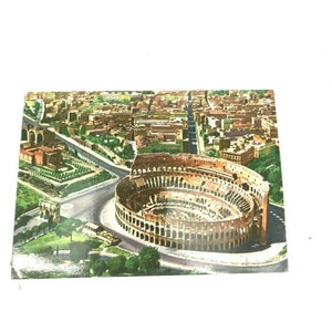 Vintage Rom Colosseum Postkarte Ephemera Sammlerstück