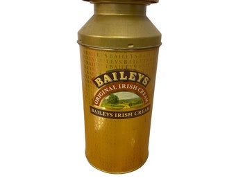 Vintage Bailey's Irish cream milk can tin collectible photo prop display