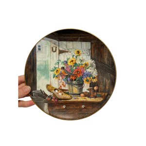 Vintage 8.5&quot; Morning Bouquet Flowers from Grandma&#39;s garden series WS George collectible plate