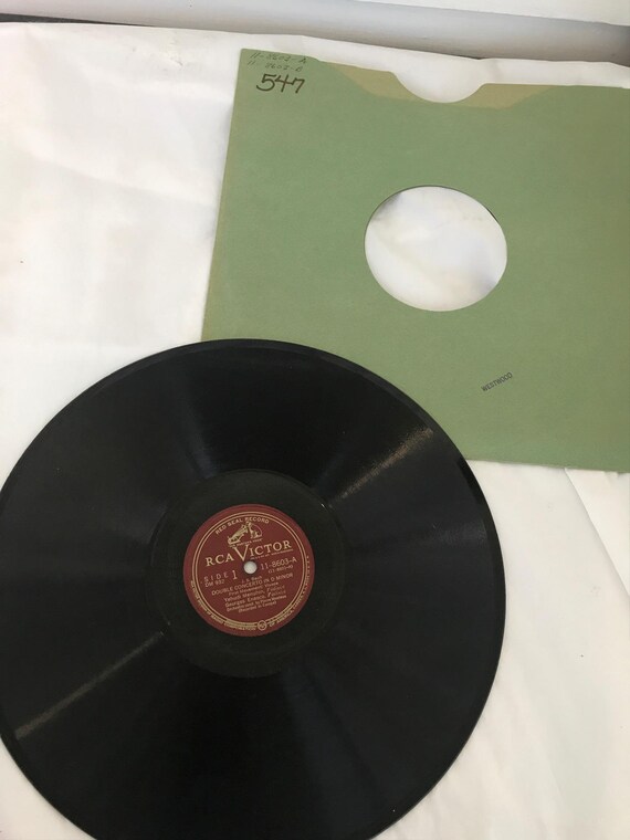 Vintage Red Seal Record RCA Victor Double Concerto in D Minor