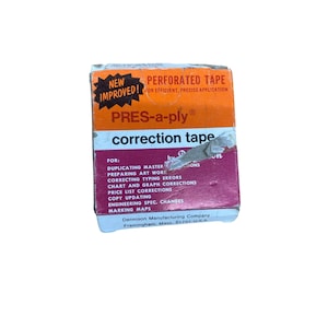 Vintage press a ply perforated correction tape