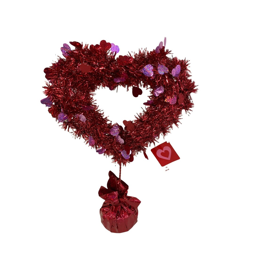 Tinsel Heart Standing Centerpiece Valentine Wedding NWT Etsy