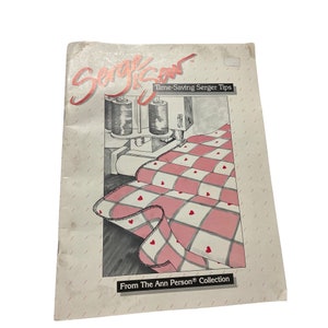 Vintage serge and sew time saving serging tips paperback book Ann Person