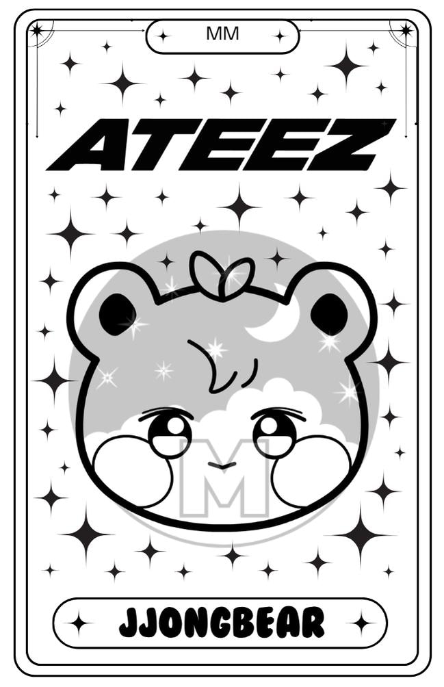 Ateez ANITEEZ Tarot Cards Binder Filler Vector Files (digital