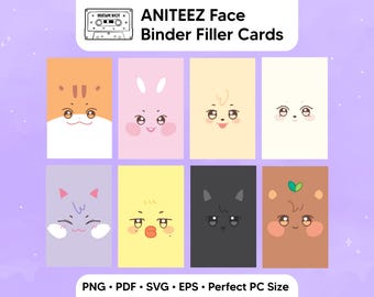Ateez ANITEEZ Faces Binder Filler Photocard - Pdf, Png, Svg